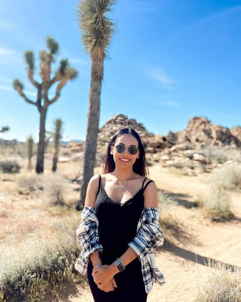 girl in joshua tree national park how to stay safe as a solo female traveller